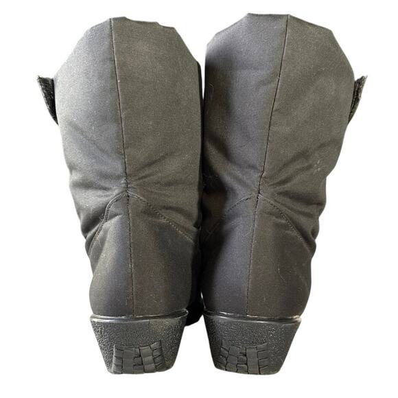 TOE WARMERS CANADA Womens Black Fleece Lined Winter Boots Easy On Size 11 Narrow - Picture 2 of 8